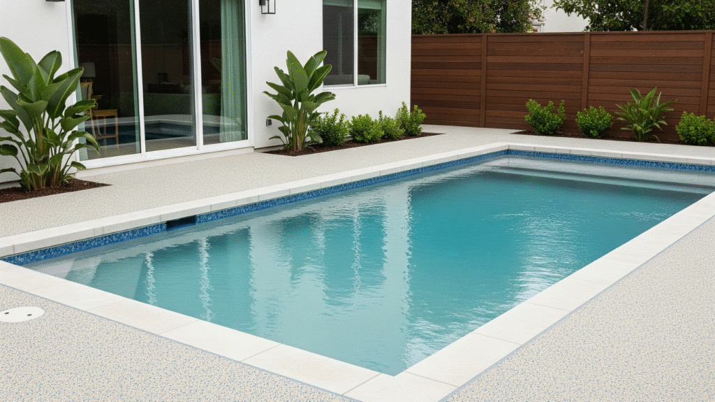 poured in place rubber pool deck