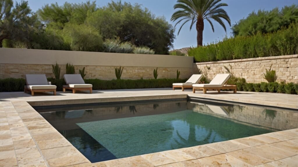 Is travertine a good choice for a pool deck
